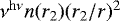 Mathematical equation: $\nu^{\rm{h} \nu}n(r_2)(r_2/r)^2$