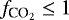 Mathematical equation: $f_{\textrm{CO}_2} \leq 1$