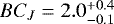 Mathematical equation: $BC_{J}=2.0^{+0.4}_{-0.1}$