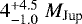 Mathematical equation: ${4^{+4.5}_{-1.0} \;{M}_{\textrm{Jup}}}$