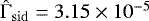 Mathematical equation: $\hat{\mathrm{\Gamma}}_{\mathrm{sid}} = 3.15 \times 10^{-5}$