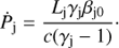 Mathematical equation: $$ \begin{aligned} \dot{P}_{\rm j} = \frac{L_{\rm j} \gamma _{\rm j} \beta _{\rm j0}}{c (\gamma _{\rm j}-1)}\cdot \end{aligned} $$