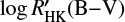 $ \log R_{\text{HK}}^{\prime }\left( \text{B}-\text{V} \right) $