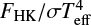 $ F_{\rm HK}/\sigma T_{\text{eff}}^{4} $