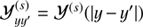 $$ {\cal Y}_{y{y^\prime }}^{(s)} = {{\cal Y}^{(s)}}(|y - {y^\prime }|) $$