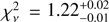 $ \chi_{\nu}^2=1.22^{+0.02}_{-0.01} $