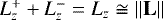 $L_z^&#x002B; &#x002B;L_z^- = L_z \cong \|\mathbf{L}\|$