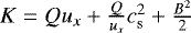 $K=Qu_x &#x002B; \frac{Q}{u_x}c_{\mathrm{s}}^2 &#x002B; \frac{B^2}{2}$