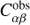 $ C_{\alpha\beta}^{\text{obs}} $