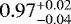 $0.97^{&#x002B;0.02}_{-0.04}$