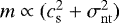 $m \propto (c_{\textrm{s}}^2 &#x002B; \sigma_{\rm{nt}}^2)$