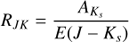 ${R_{JK}} = {{{A_K}_{_s}} \over {E\left( {J - {K_s}} \right)}}$