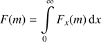 $$ \begin{aligned} F(m)=\int \limits _0^\infty F_x(m)\,\mathrm{d}x \end{aligned} $$