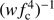 $(wf_{\rm{c}}^4 )^{ - 1}$