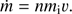 $$ \begin{aligned} \dot{m} = n m_{\rm i} \upsilon. \end{aligned} $$