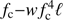 $f_{c} - wf_{c}^{4}\ell$