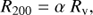 $$ \begin{aligned} R_{\rm 200}=\alpha ~ R_{\rm v}, \end{aligned} $$