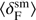 $ \langle \delta_{\mathrm{F}}^{\mathrm{sm}} \rangle $