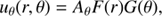 $$ \begin{aligned} u_\theta (r,\theta )&= A_\theta F(r)G(\theta ), \end{aligned} $$