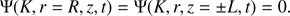 $$ \begin{aligned} \Psi (K,r=R,z,t)=\Psi (K,r,z=\pm L,t)=0. \end{aligned} $$