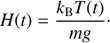 $$ \begin{aligned} H(t) = \frac{k_{\rm B} T(t)}{m { g}}\cdot \end{aligned} $$