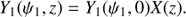$$ \begin{aligned} Y_1 (\psi _1,z)= Y_1 (\psi _1,0) X(z). \end{aligned} $$