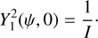 $$ \begin{aligned} Y_1^{2} (\psi ,0) = \frac{1}{I}\cdot \end{aligned} $$