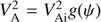 $ V_{\mathrm{A}}^{2} = V_{\mathrm{Ai}}^{2} \mathit{g}(\psi) $