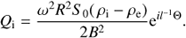 $$ \begin{aligned} Q_{\rm i} = \frac{\omega ^{2} R^{2} S_0(\,\rho _{\rm i} - \rho _{\rm e})}{2B^{2}}\mathrm{e}^{il^{-1}\Theta }. \end{aligned} $$