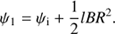 $$ \begin{aligned} \psi _1 = \psi _{\rm i} + \frac{1}{2} lBR^{2} . \end{aligned} $$