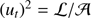 $ (u_{t})^{2}={\cal L}/{\cal A} $