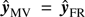 $ {\hat{\boldsymbol{y}}}_{\mathrm{MV}}={\hat{\boldsymbol{y}}}_{\mathrm{FR}} $