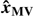 $ {{\hat{\boldsymbol{x}}}_{\mathbf{MV}}} $