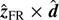 $ {\hat{\boldsymbol{z}}}_{\mathrm{FR}} \times {\hat{\boldsymbol{d}}} $