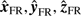 $ {\hat{\boldsymbol{x}}}_{\mathrm{FR}}, {\hat{\boldsymbol{y}}}_{\mathrm{FR}}, {\hat{\boldsymbol{z}}}_{\mathrm{FR}} $