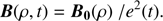 $$ \begin{aligned} \boldsymbol{B} (\rho ,t) = \boldsymbol{B}_\mathbf{0 }(\rho ) ~/e^{2}(t) . \end{aligned} $$