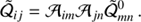 $$ \begin{aligned} \tilde{\mathcal{Q} }_{ij} = \mathcal{A} _{im}\mathcal{A} _{jn}\tilde{\mathcal{Q} }^0_{mn}\,. \end{aligned} $$