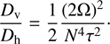 $$ \begin{aligned} \frac{D_{\rm v}}{D_{\rm h}}=\frac{1}{2}\frac{(2\Omega )^2}{N^4\tau ^2}\cdot \end{aligned} $$