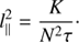 $$ \begin{aligned} l_{\parallel }^2 = \frac{K}{N^2 \tau }\cdot \end{aligned} $$