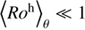 $ \left < Ro^{\mathrm{h}}\right > _{\theta}\ll1 $