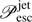 $ \displaystyle {{\mathscr{P}}}_{\mathrm{esc}}^{\mathrm{jet}} $