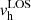 $ v^{{\mathrm{LOS}}}_\mathrm{h} $