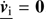 $ \underline{\dot{\boldsymbol{v}}_{\mathrm{i}}} = \boldsymbol{0} $