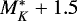 $M^*_K&#x002B;1.5$