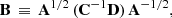 $$ \begin{aligned} \mathbf B \, \equiv \, \mathbf A ^{1/2} \, (\mathbf C ^{-1} \mathbf D ) \, \mathbf A ^{-1/2}, \end{aligned} $$