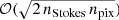 $ {\mathcal{O}}(\sqrt{2\,n_{\mathrm{Stokes}}\,n_{\mathrm{pix}}}) $
