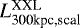 Mathematical equation: $L_{\textrm{300kpc,scal}}^{\textrm{XXL}}$