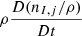 $$ \begin{aligned} \rho {{D(n_{I,j}/\rho )} \over {Dt}} \end{aligned} $$