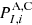 $ P^{\mathrm{A,C}}_{I,i} $