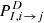 $ P^{D}_{I,i \rightarrow j} $